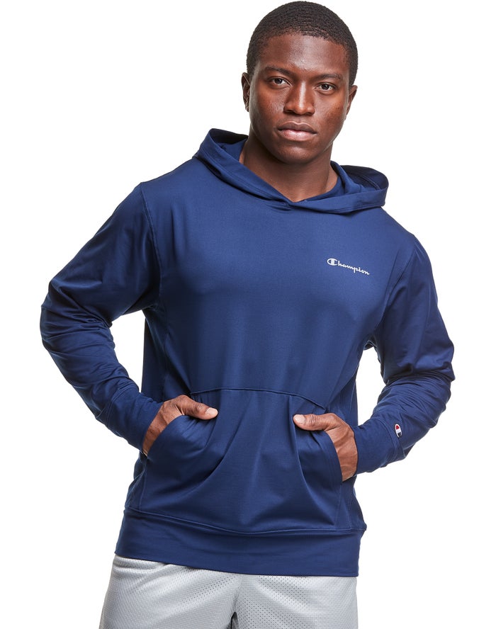 Champion City Sport Reflective Script Logo Hoodie Heren - Donkerblauw - Belgie 2039OVJSP